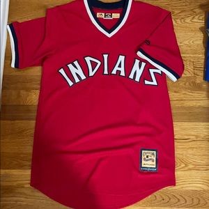 Cleveland Indians Throwback Majestic Jersey (S)